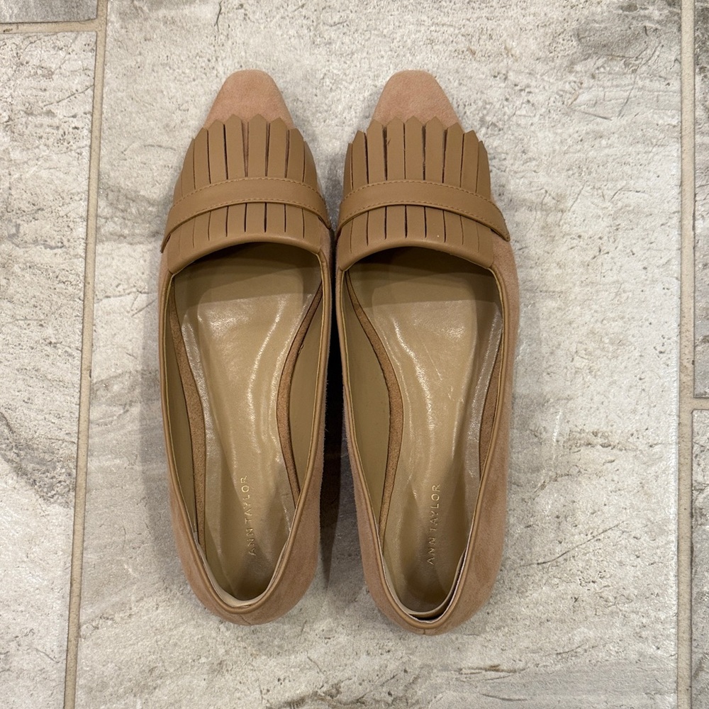Ann Taylor Brown and Tan Loafers